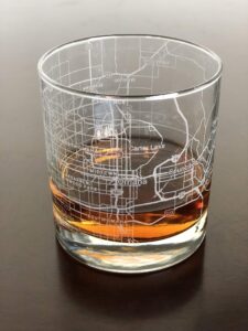 rocks whiskey old fashioned 11oz glass urban city map omaha nebraska