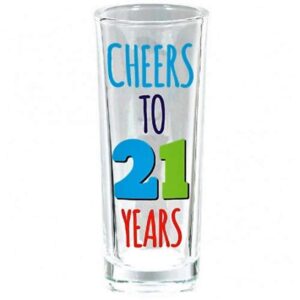 amscan 21st birthday shot-glasses, 3 oz, multicolor