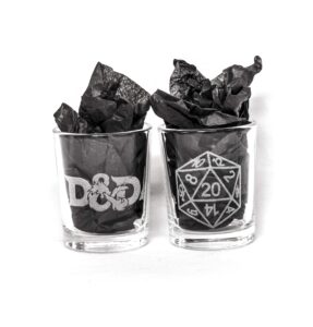 dnd shot glasses/votive holder - set of 2