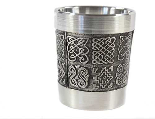 Irish Shot Glass Celtic Knots Pewter 1 Fl. Oz. Made in Ireland