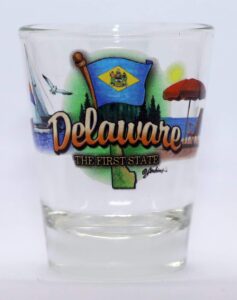 delaware first state elements shot glass