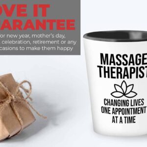 Flairy Land Therapist Shot Glass 1.5oz - Massage therapist changes - Physical Therapy Psychologist Counselor Psychiatrist Graduation Adult Women Massagist Traveler