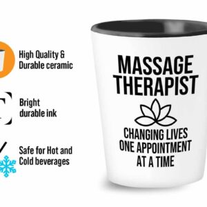 Flairy Land Therapist Shot Glass 1.5oz - Massage therapist changes - Physical Therapy Psychologist Counselor Psychiatrist Graduation Adult Women Massagist Traveler