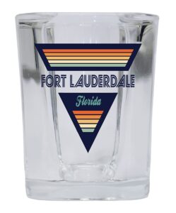 r and r imports fort lauderdale florida 2 ounce square base liquor shot glass retro design