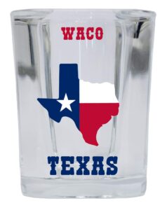 waco texas square shot glass