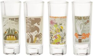 star trek the original series fine art shot glasses set 4