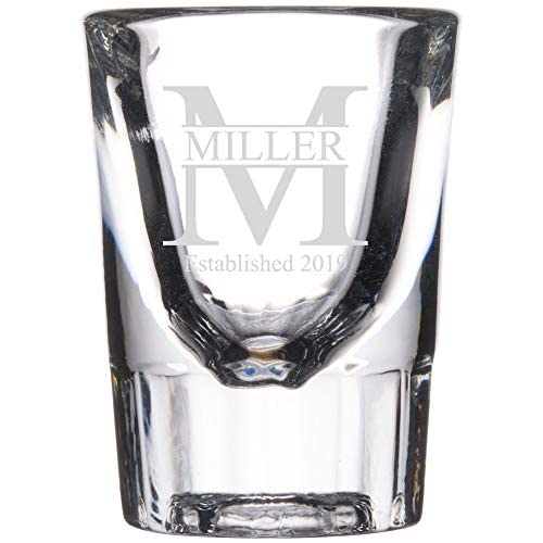 Personalized Whiskey Shot Glasses | Custom Engraved (set of 4) | Miller Design