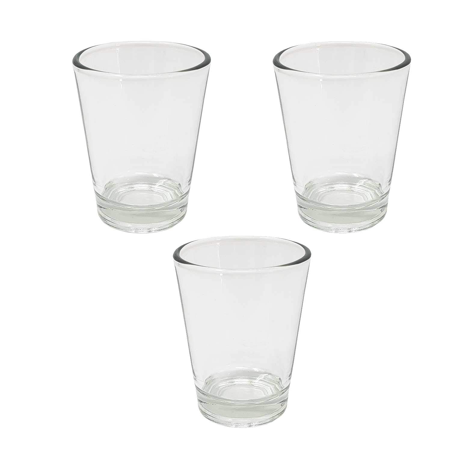 LavoHome Round 2 oz. Shot Clear Glasses With Heavy Base (3)