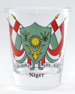 niger coat of arms shot glass