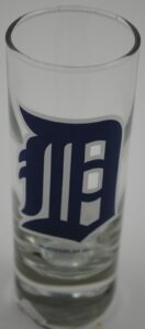 detroit tigers mlb 2 oz cordial shot glass