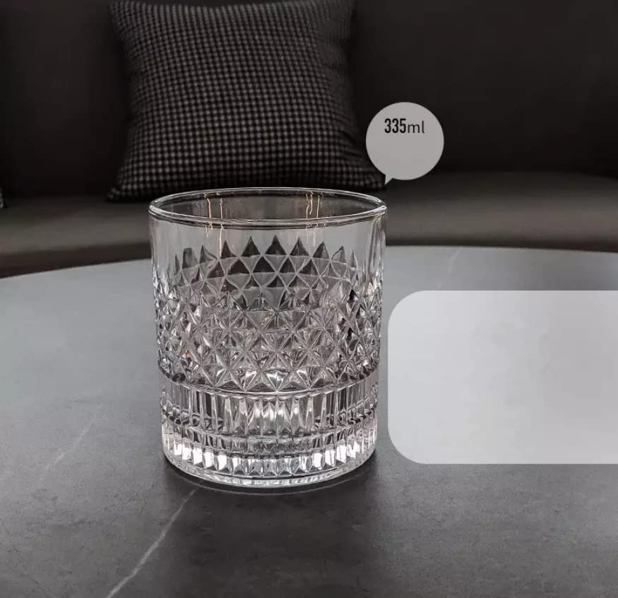 classic whisky Glasses Whiskey Glass for Scotch, Bourbon, Liquor and Cocktail Drinking Gift - Set of 4