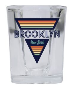 r and r imports brooklyn new york 2 ounce square base liquor shot glass retro design