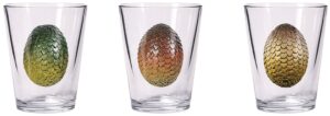 dark horse deluxe game of thrones dragon egg shot glass set