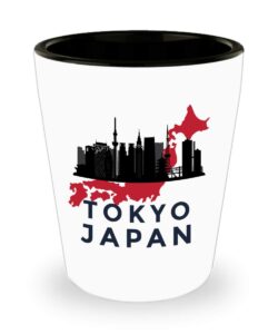 tokyo shot glass tokyo city skyline silhouette japan gift
