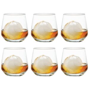 vikko whiskey glasses set of 6, old fashioned whiskey glasses 11.75 ounce, premium scotch glasses, dishwasher safe bar glasses