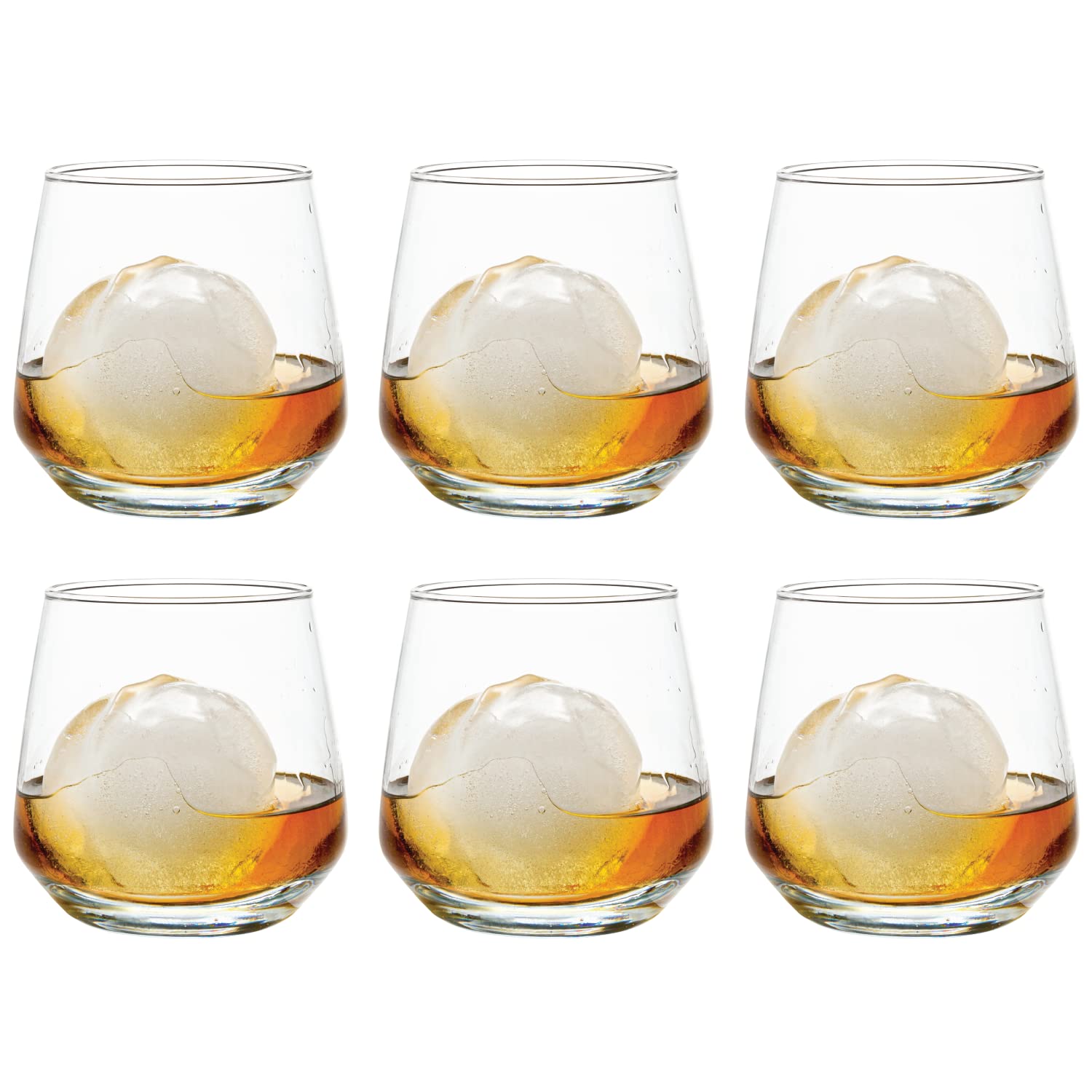 Vikko Whiskey Glasses Set of 6, Old Fashioned Whiskey Glasses 11.75 Ounce, Premium Scotch Glasses, Dishwasher Safe Bar Glasses