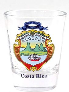 costa rica coat of arms shot glass