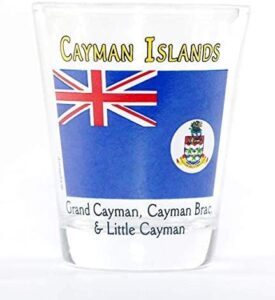 cayman islands flag shot glass