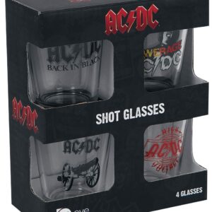 GB eye AC/DC Mix Shot Glasses - Set of 4