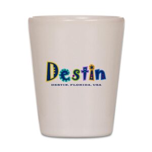 CafePress Destin Tropical Type Unique and Funny Shot Glass