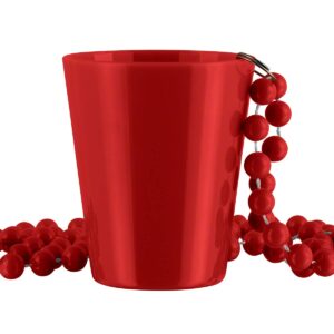 flashingblinkylights red shot glass bead necklace, non light up (12 pack)