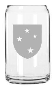 23rd americal division military etched 16oz can glass