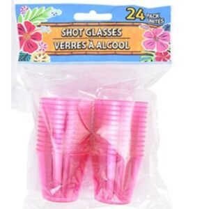 TopNotch Outlet Disposable Shot Glasses - Shooter Cups - Plastic Shot Glasses - (3 Pack) 72 Pink Mini Party Cups - Plastic Shot Cups - Neon Shot Glasses