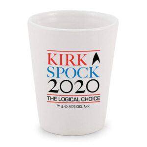 star trek: the original series kirk & spock 2020 shot glass