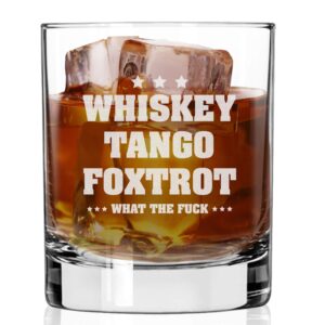 lucky shot tumbler whiskey scotch glass 11 oz. | novelty old fashioned whiskey glasses | classic lowball rocks glass | funny gift glassware