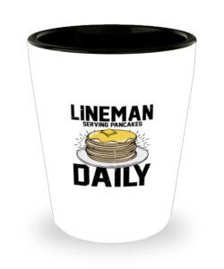 shot glass party funny lineman football pancakes