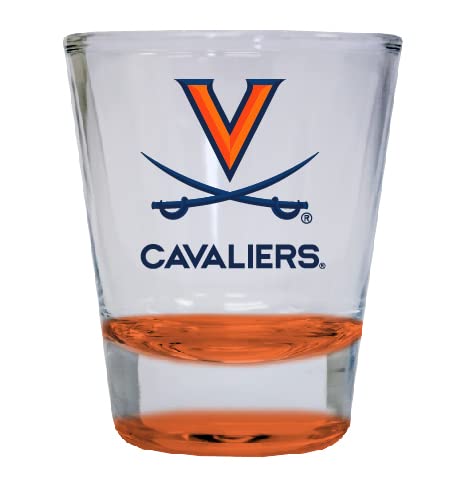 R and R Imports Virginia Cavaliers 2 ounce Color Shot Glasses Orange Officially Licensed Collegiate Product