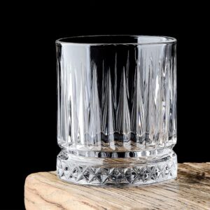 RIS LAN Luxury Whiskey Glasses Set of 6 - 11 Oz Crystal Carved Whisky Glasses, Old Fashioned Glasses for Drinking Bourbon, Scotch Whisky, Cocktails, Cognac, Unique Gifts for Men