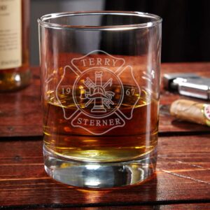 eastham firefighter personalized whiskey glass (custom product)