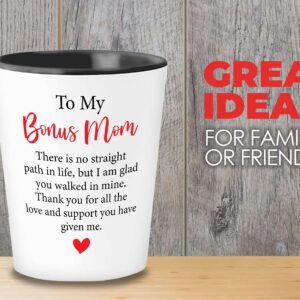 Bubble Hugs Step Mom Shot Glass 1.5oz - To My Bonus Mom - Favorite Person Bonus Mom Grandma Aunt Grandparent Best Wife Stepmom Birthday Child Idea