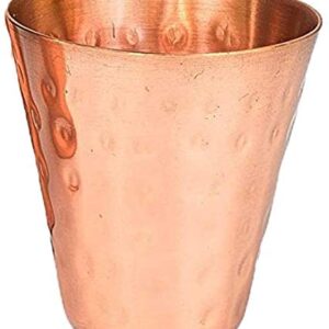 PARIJAT HANDICRAFT Handcrafted Copper Bar Cocktail/Wine Glasses/Shot Glasses Capacity - 2 Ounce. (Hammered, 1)