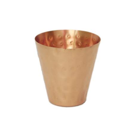 PARIJAT HANDICRAFT Handcrafted Copper Bar Cocktail/Wine Glasses/Shot Glasses Capacity - 2 Ounce. (Hammered, 1)