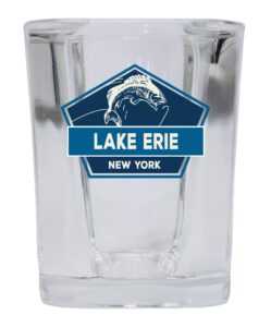 r and r imports lake erie new york souvenir 2 ounce square base liquor shot glass