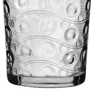 Circleware Heavy Base Whiskey Glasses, 4-Piece Set, Party Entertainment Dining Beverage Drinking Glassware Cups for Water, Liquor, Cocktails, Beer, Ice Tea, Juice and Bar Decor, 12.5 oz, Cosmo