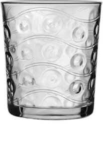 circleware heavy base whiskey glasses, 4-piece set, party entertainment dining beverage drinking glassware cups for water, liquor, cocktails, beer, ice tea, juice and bar decor, 12.5 oz, cosmo