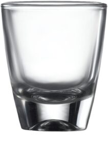 circleware tasters shot set of 6, heavy base glassware drinking glass cups for whiskey, vodka, brandy, bourbon and liquor beverage bar dining decor gifts, 1.5 oz