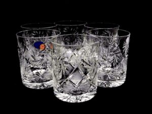 russian cut crystal scotch whiskey vodka rocks glasses old fashioned vintage