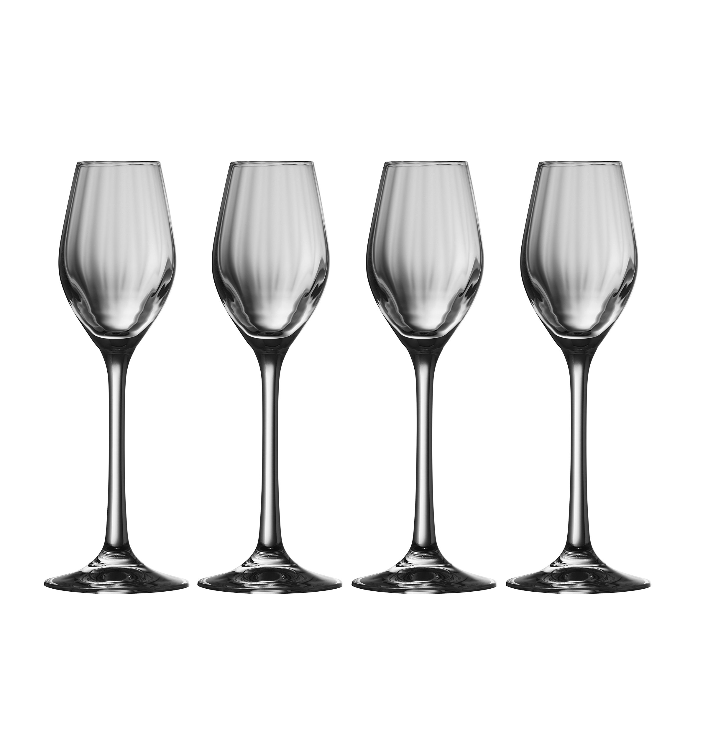 Galway Crystal Erne Sherry/Liqueur (Set of 4) Snifter Glasses, Transparent