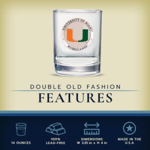 Heritage Pewter Miami Double Old Fashion | Double Rocks Glass 14 OZ for Liquor | Expertly Crafted Pewter Glass