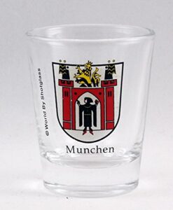 munich (münchen) germany coat of arms shot glass
