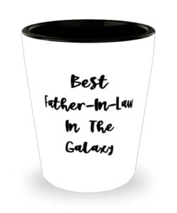 inspirational father-in-law shot glass, best father-in-law in the galaxy, useful for dad, father's day