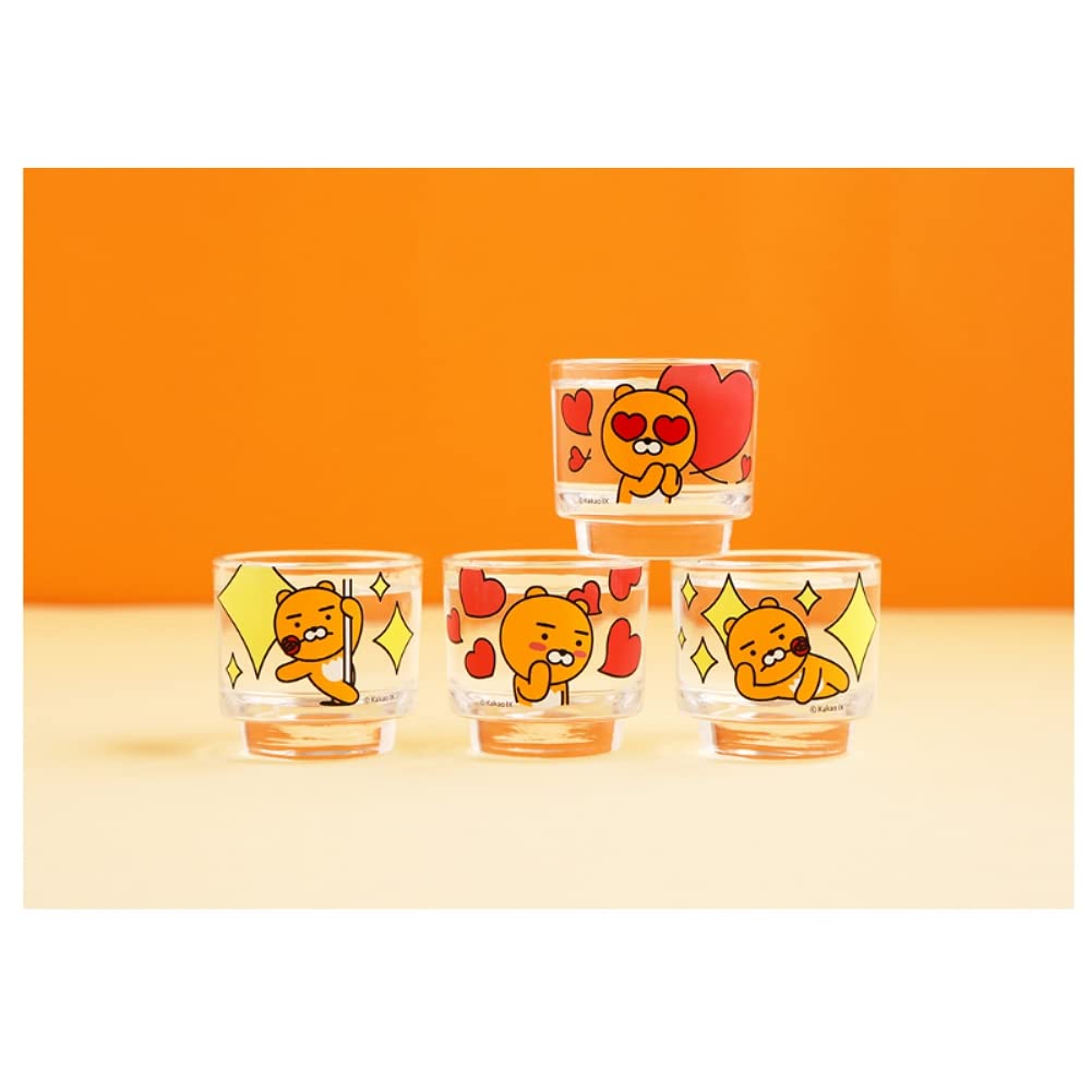 Kakao Ryan Soju Glass Soju Shot Glasses 4p Magic Alternating Temperature