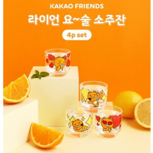 Kakao Ryan Soju Glass Soju Shot Glasses 4p Magic Alternating Temperature