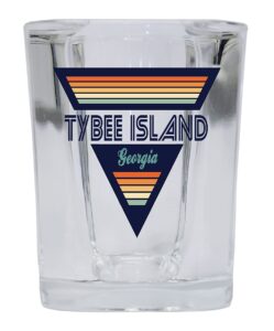 r and r imports tybee island georgia 2 ounce square base liquor shot glass retro design