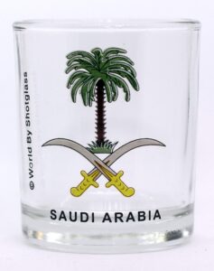 saudi arabia coat of arms shot glass