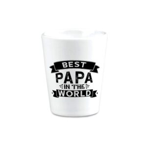 ceramic shot glasses best papa in the world father s day love dad bar supplies accessories 2 oz